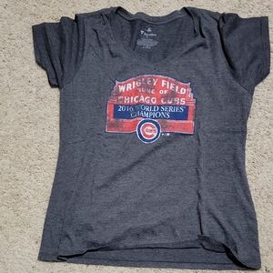 Fanatics Chicago Cubs 2016 World Series Gray Tee